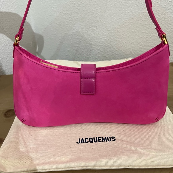 JACQUEMUS Pink Le Raphia 'Le Bisou Cadenas' Bag NWT in dust bag - Picture 4 of 12